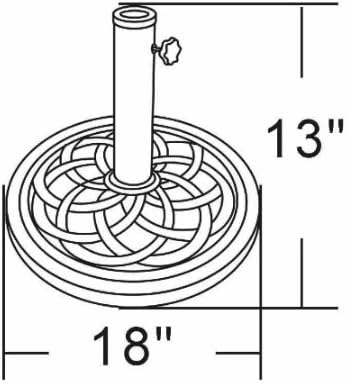 Bronze Cast‑Stone Patio Umbrella Base