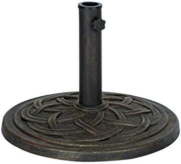 Bronze Cast‑Stone Patio Umbrella Base
