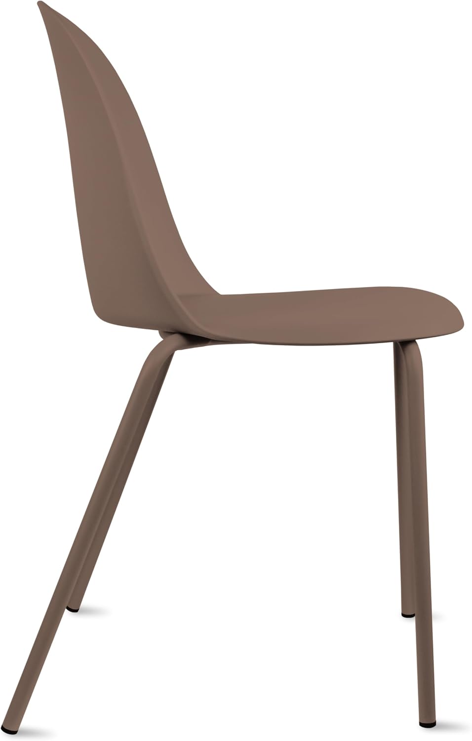 Brown Stackable Indoor‑Outdoor Dining Chairs