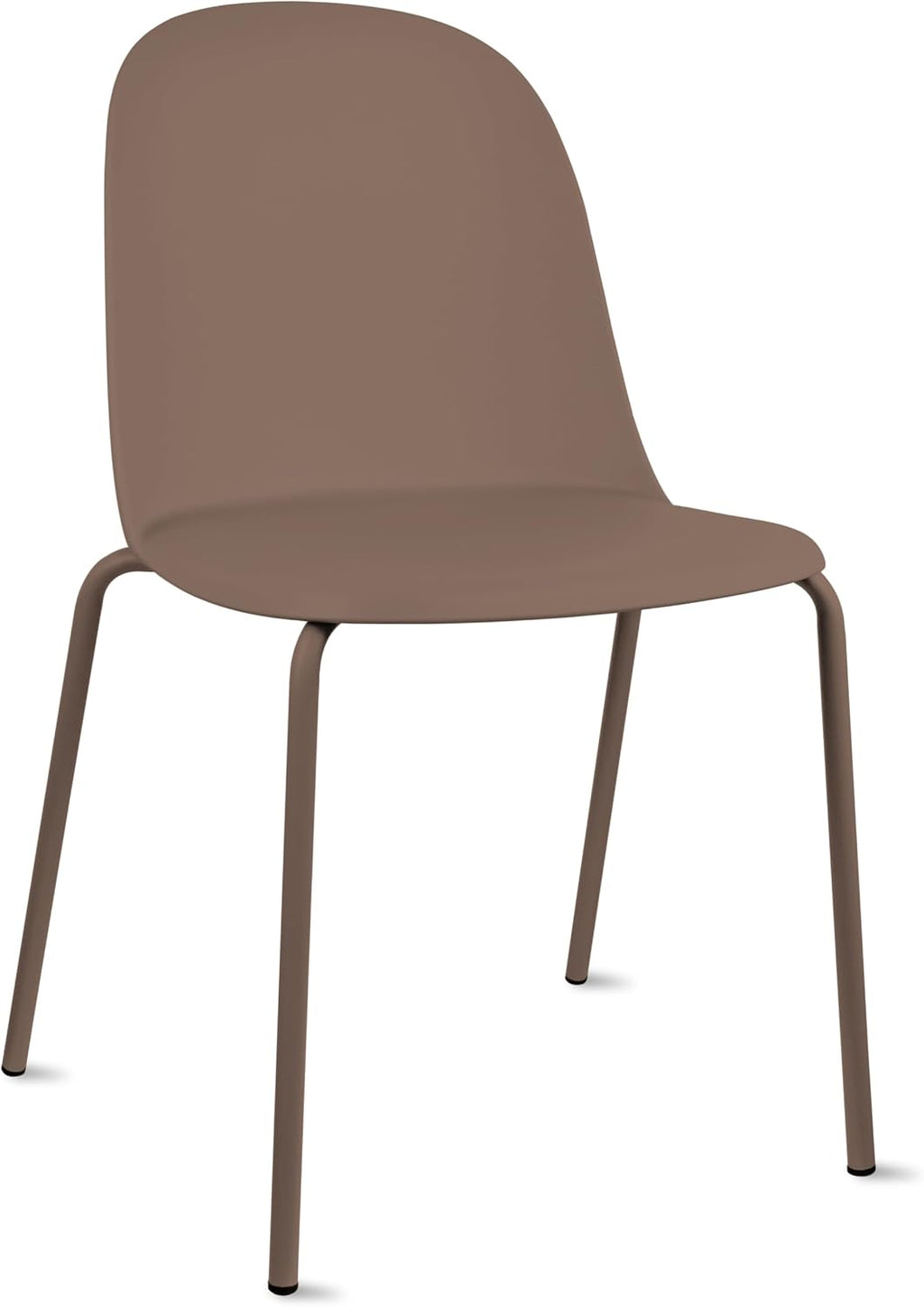 Brown Stackable Indoor‑Outdoor Dining Chairs