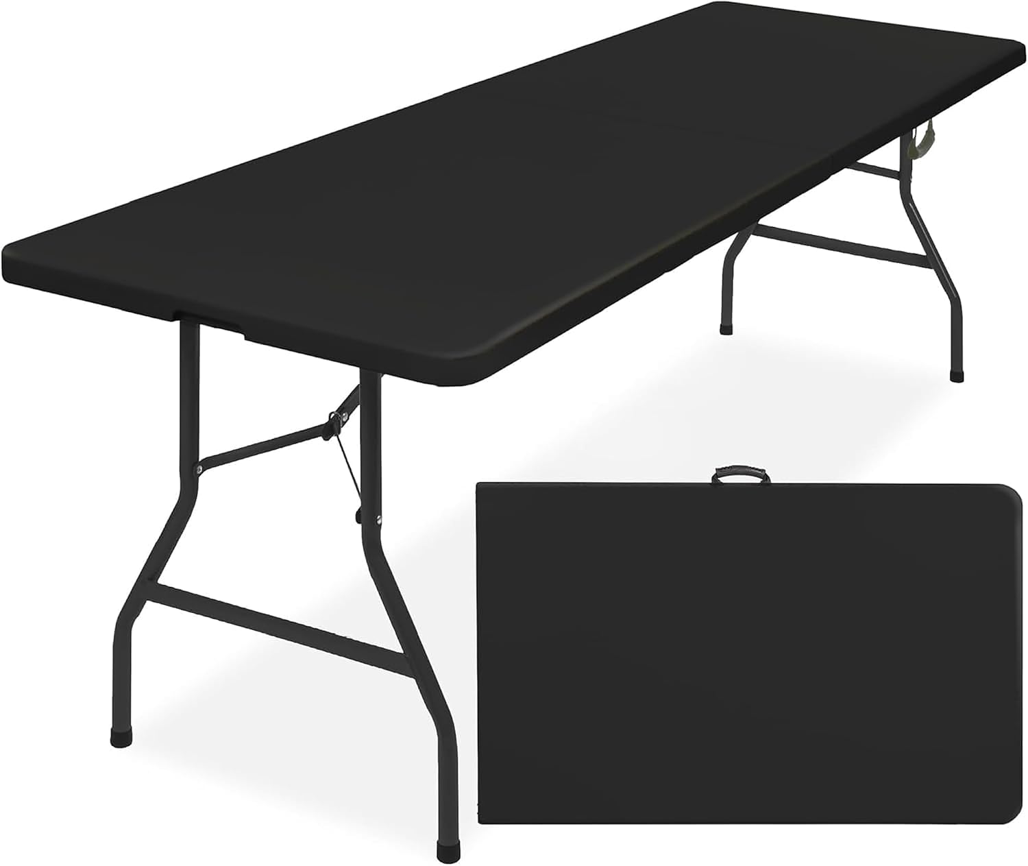 Black Heavy‑Duty Portable Folding Table
