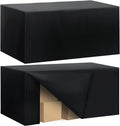 Black Fitted Rectangular Polyester Tablecloth