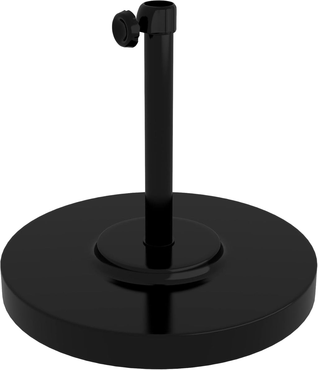 Black Round Concrete Patio Umbrella Base