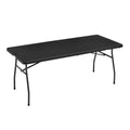 Black Heavy‑Duty Portable Folding Table