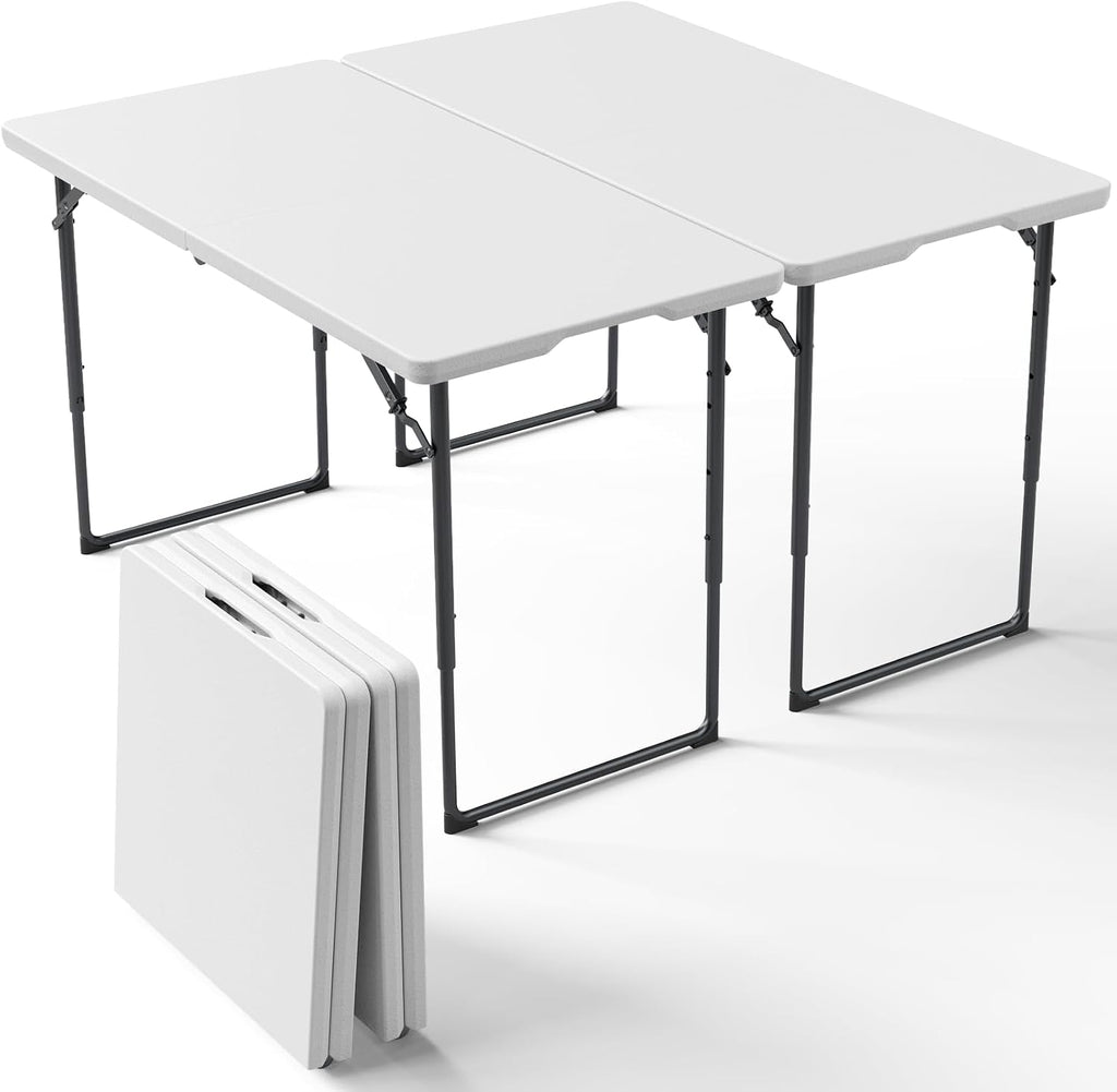 White Heavy‑Duty Portable Folding Table