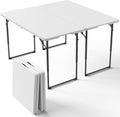 White Heavy‑Duty Portable Folding Table