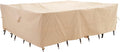 Beige Large Rectangular Patio Table Cover