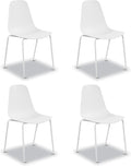 White Stackable Indoor‑Outdoor Dining Chairs