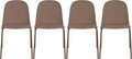 Brown Stackable Indoor‑Outdoor Dining Chairs