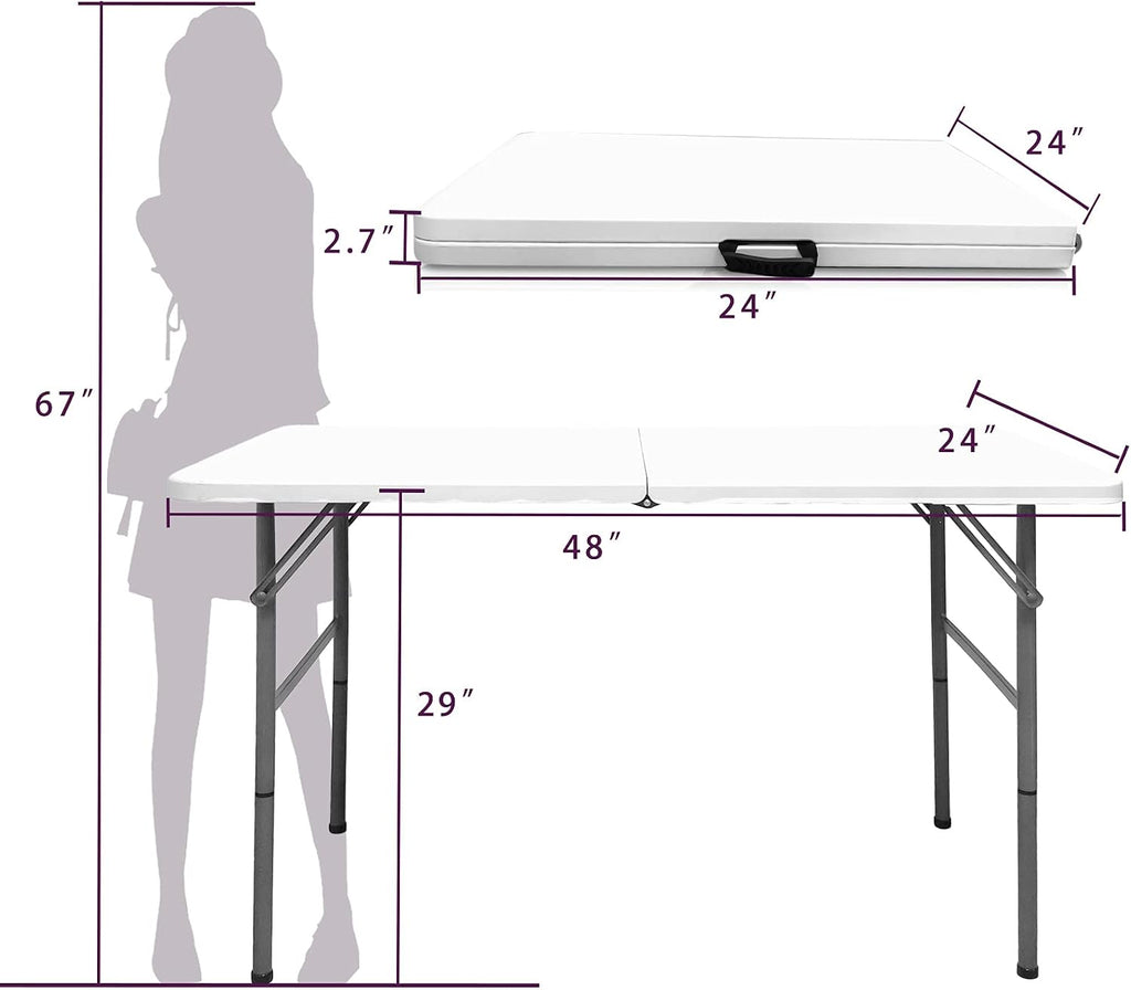 Square Heavy‑Duty Portable Folding Dining Table