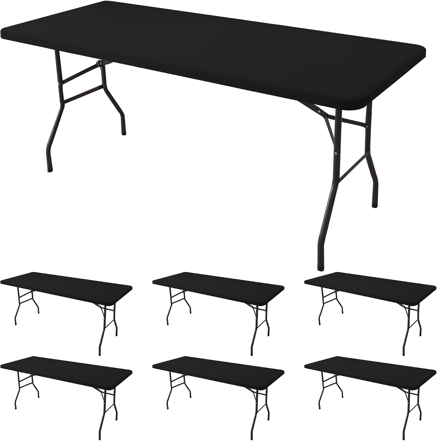 Black Rectangular Fitted Table Cover