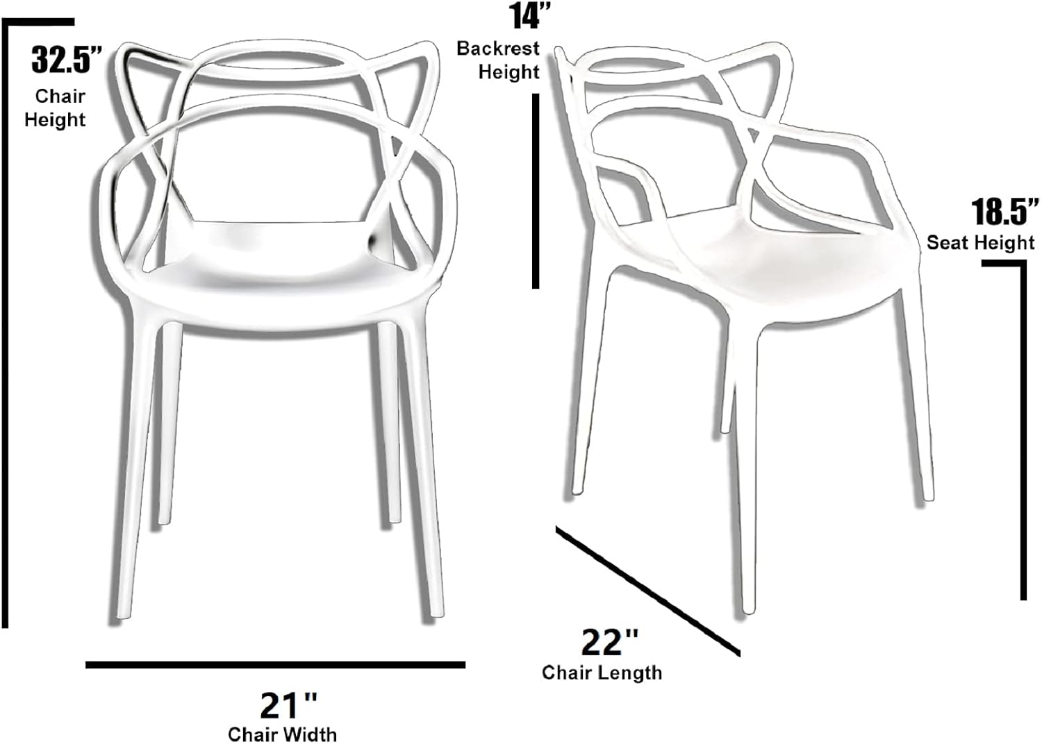 Green Stackable Indoor‑Outdoor Dining Chairs