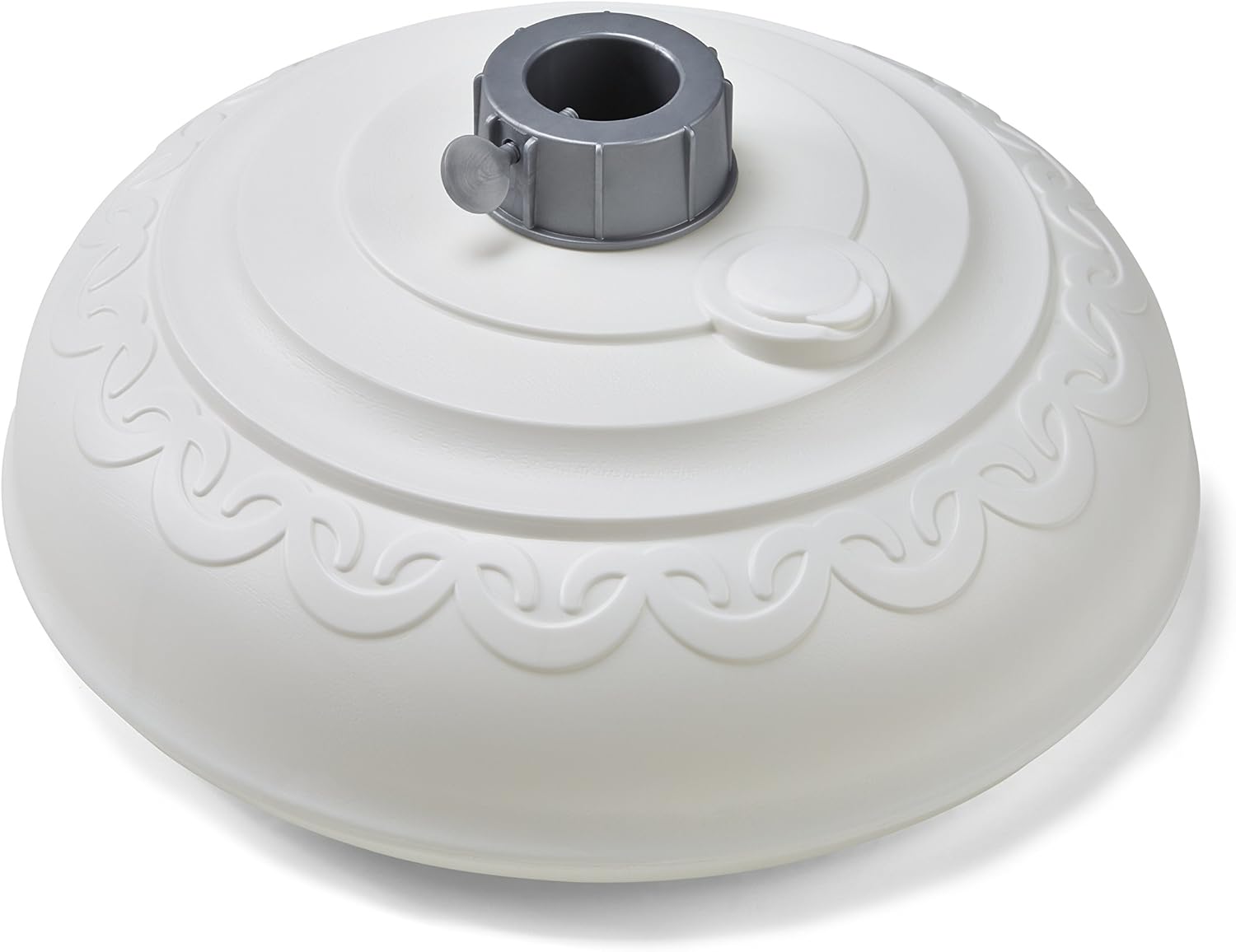White Durable Resin Patio Umbrella Base