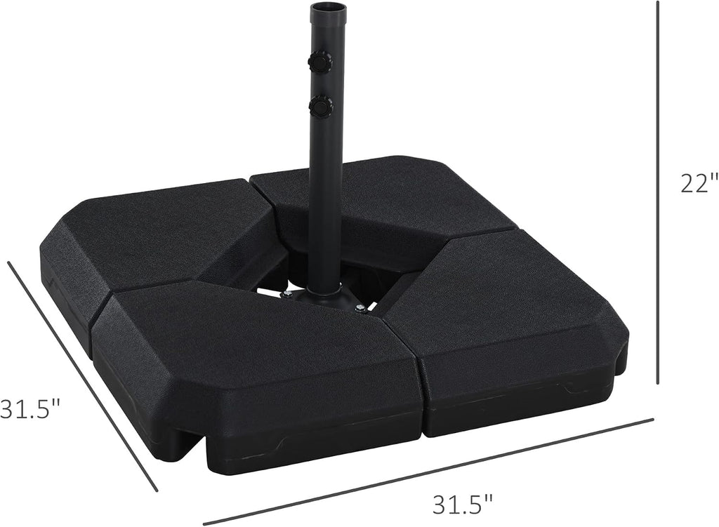 Black Offset Patio Umbrella Weight Base