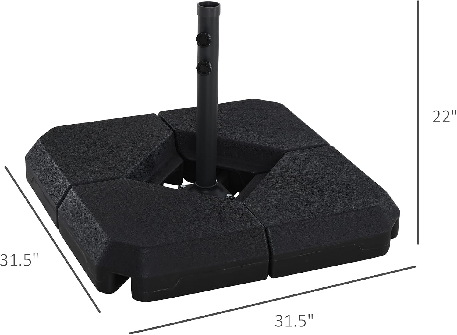 Black Offset Patio Umbrella Weight Base