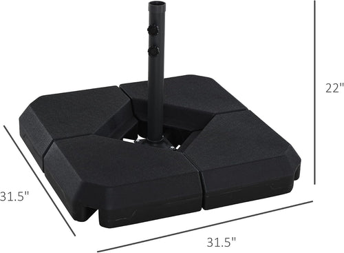 Black Offset Patio Umbrella Weight Base
