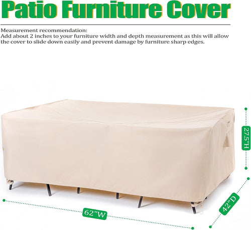 Beige Waterproof Patio Furniture Cover
