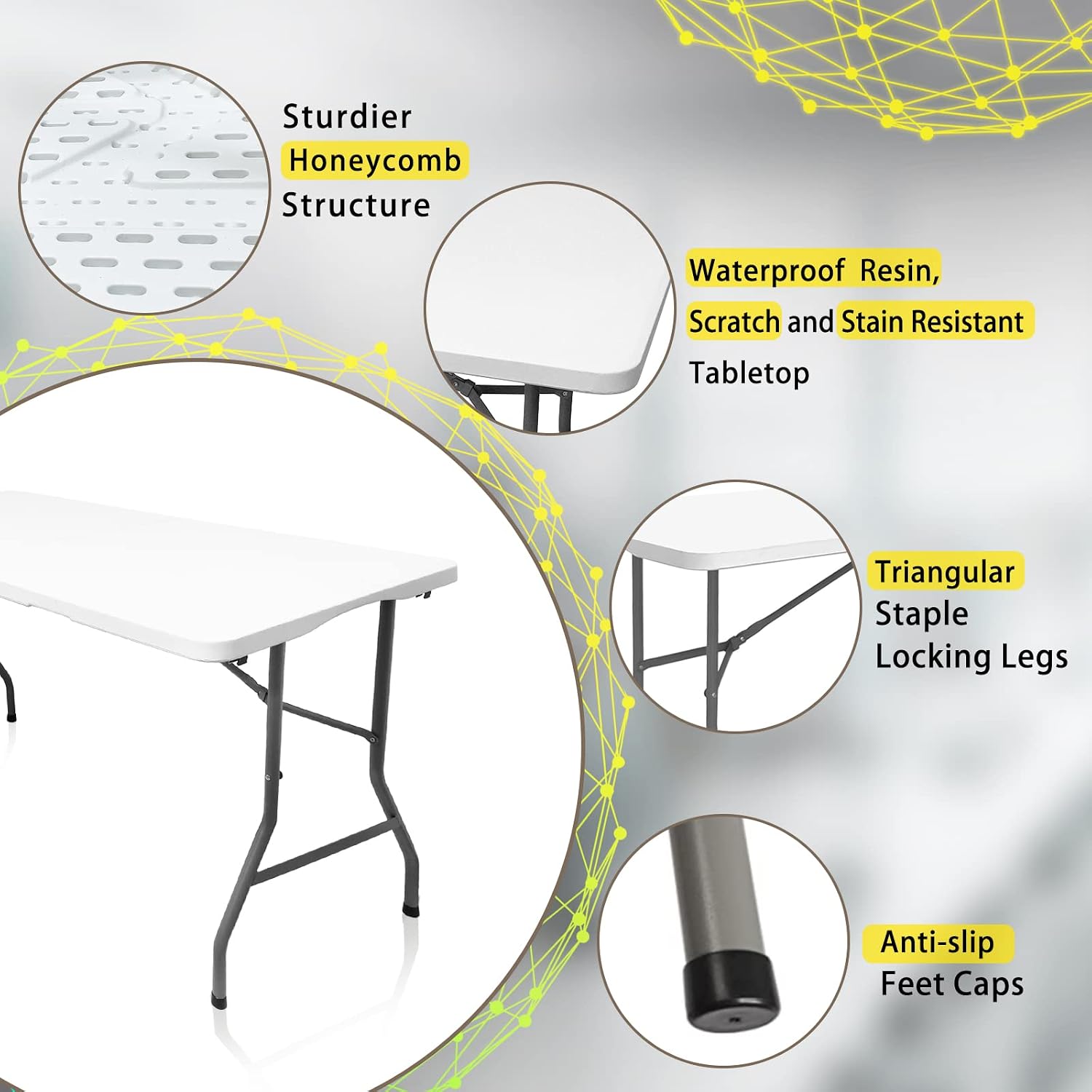 Portable Versatile 5FT Folding Table