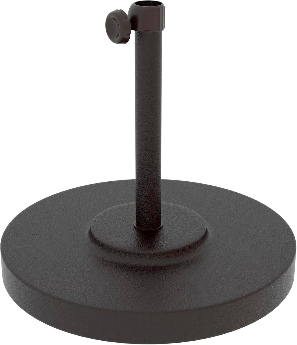 Black Round Concrete Patio Umbrella Base