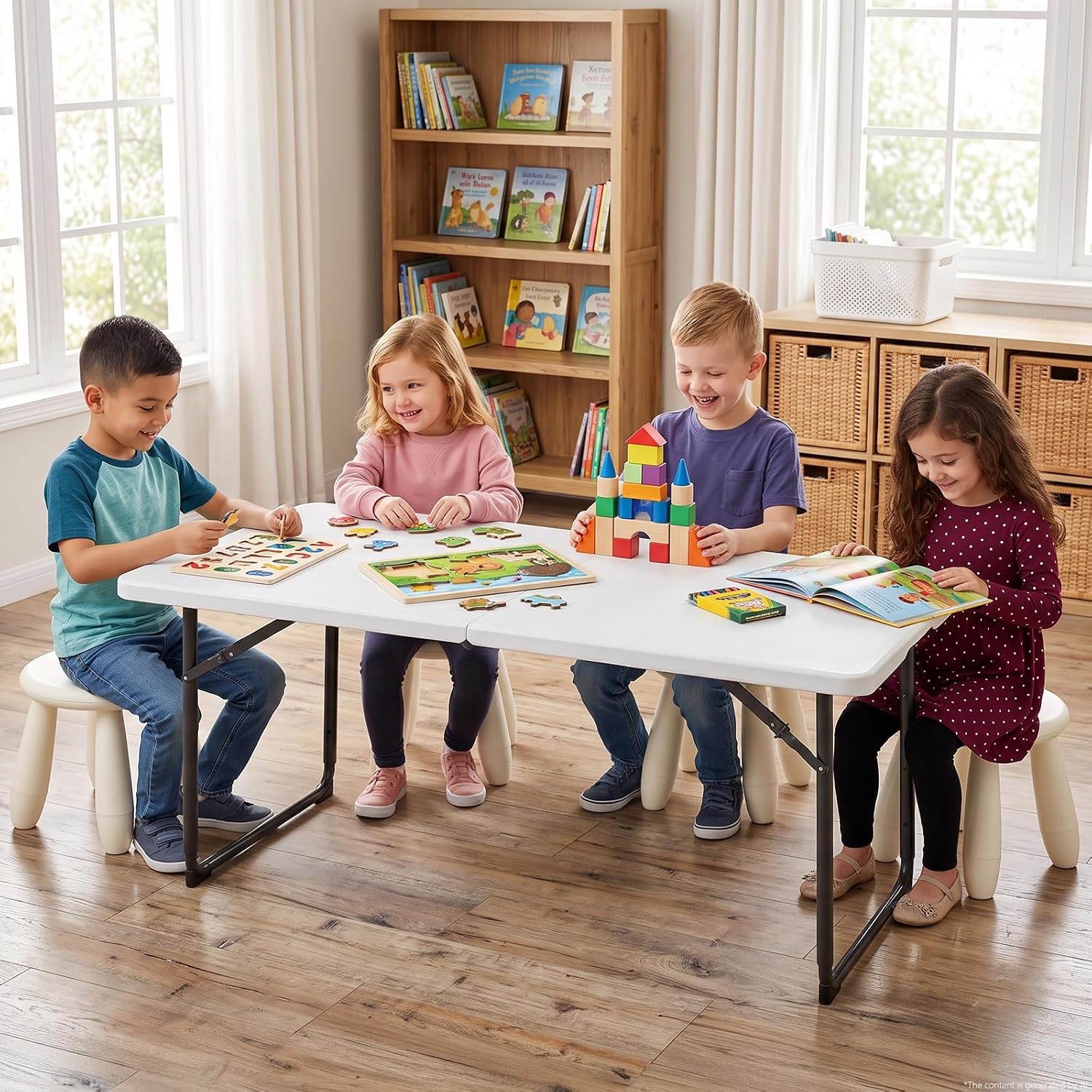 Heavy‑Duty Portable Plastic Folding Table