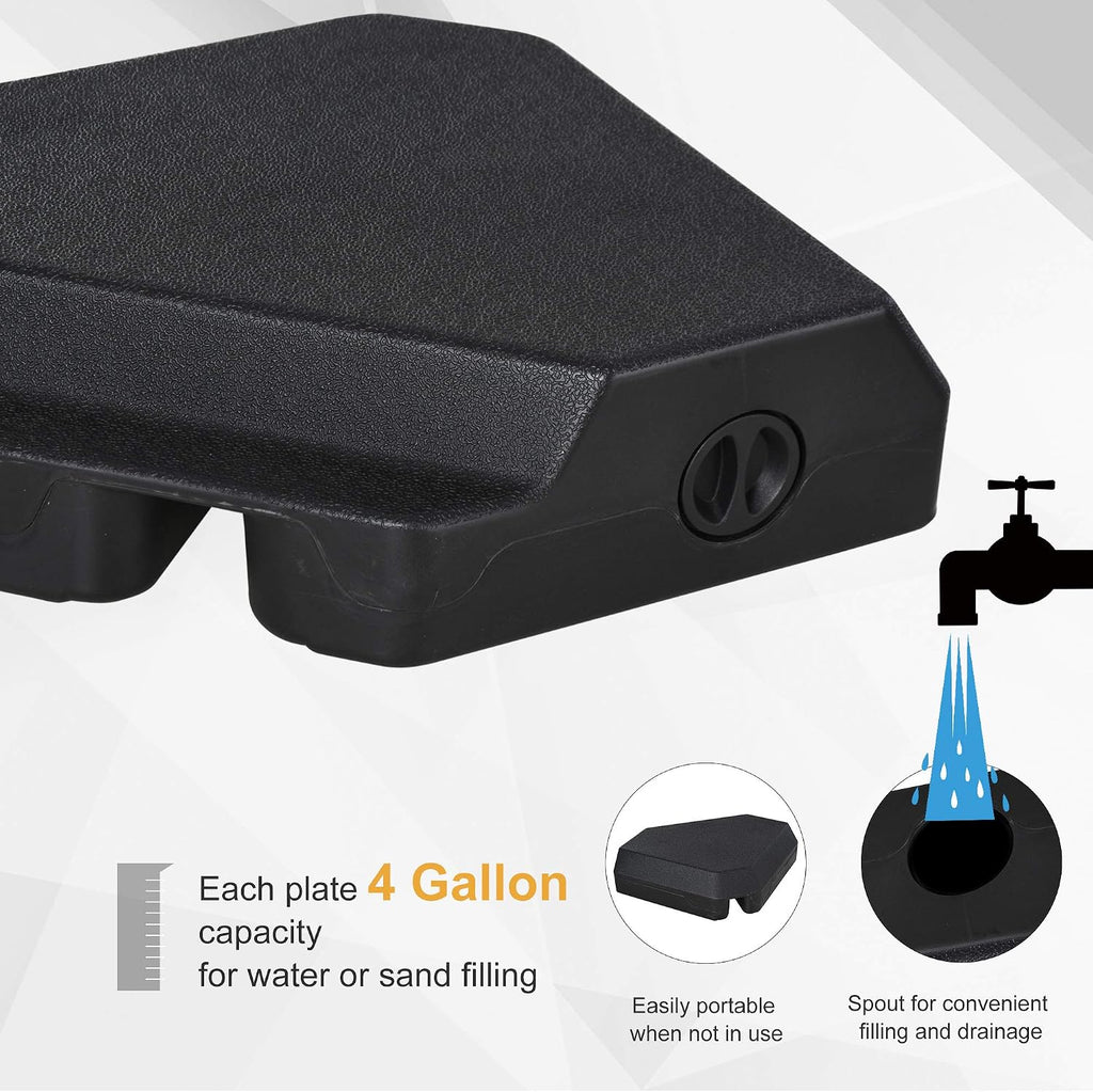 Black Offset Patio Umbrella Weight Base