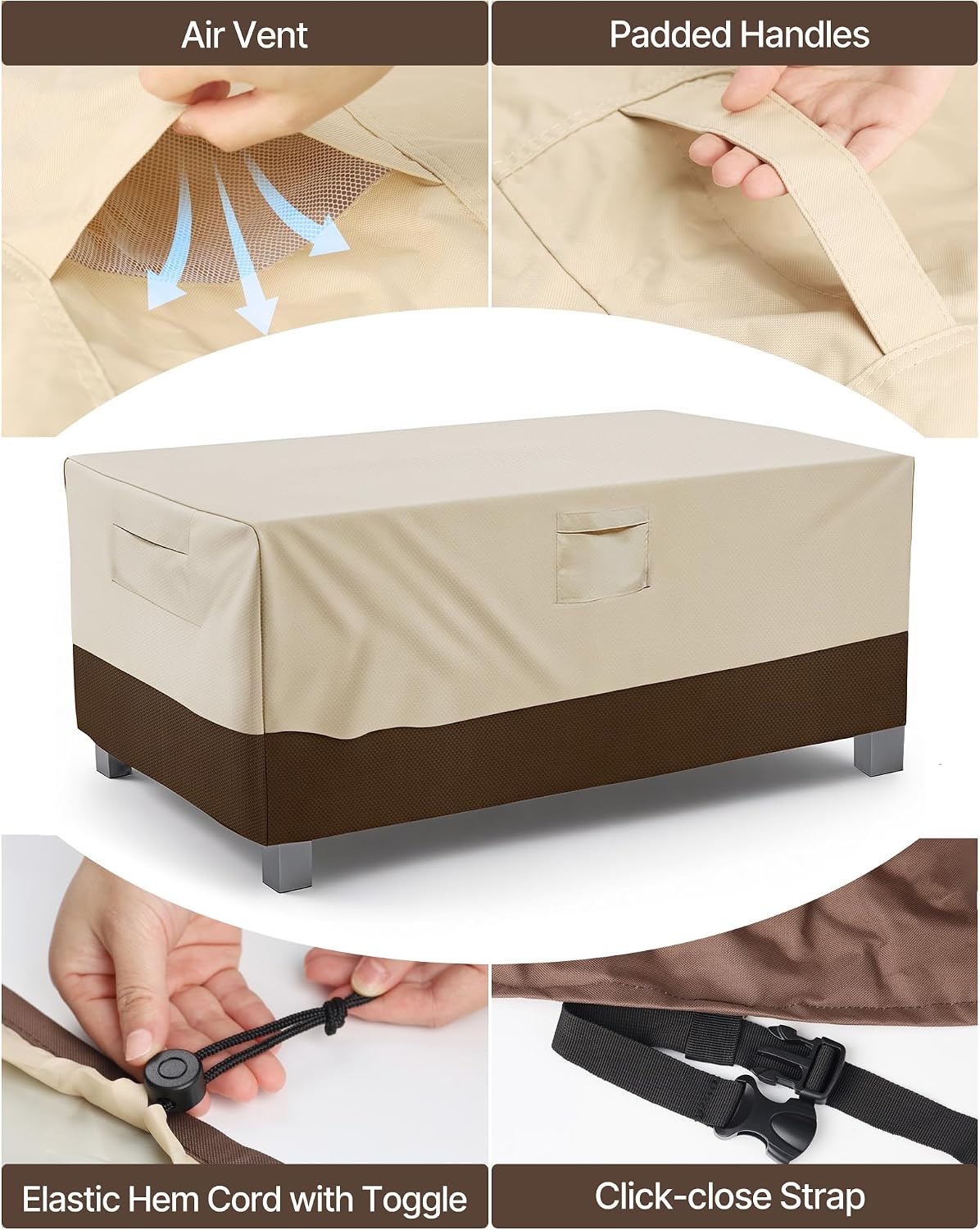 Waterproof Rectangular Patio Table Cover
