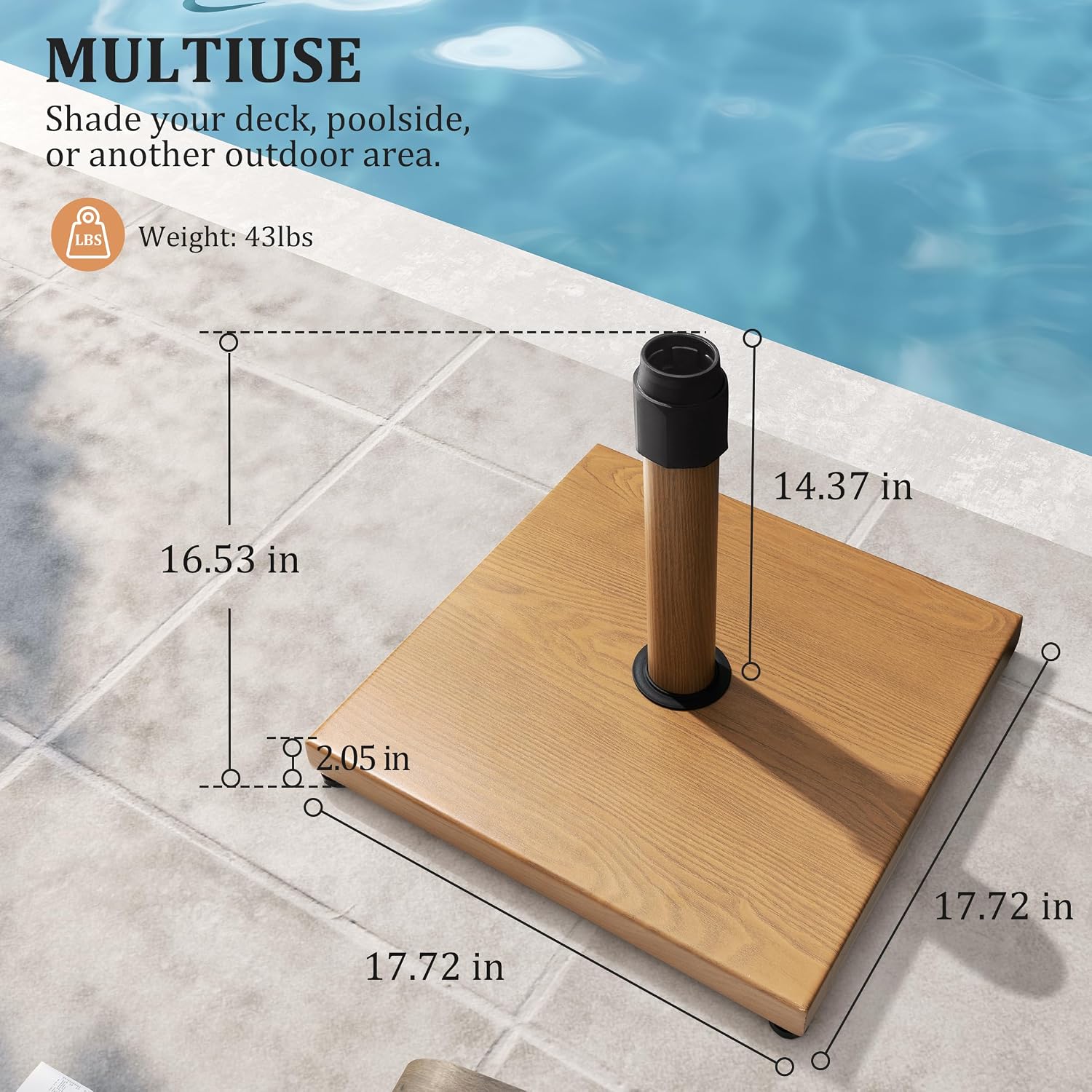 Heavy‑Duty Concrete Patio Umbrella Base