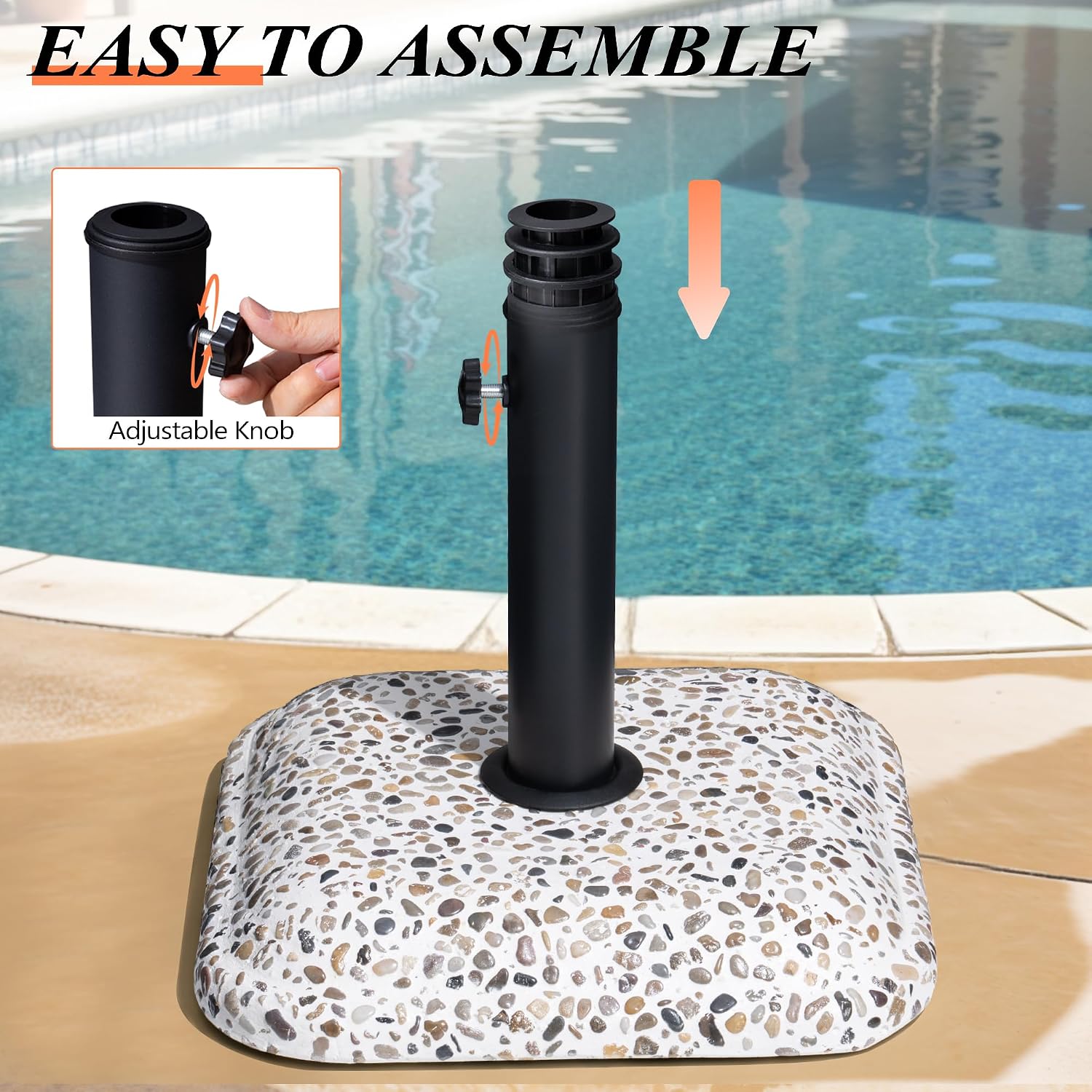 Heavy‑Duty Concrete Patio Umbrella Base
