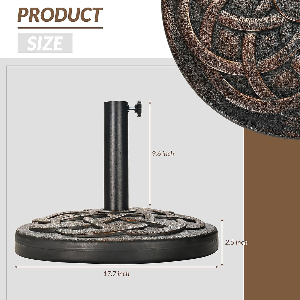 Bronze Heavy‑Duty Patio Umbrella Base