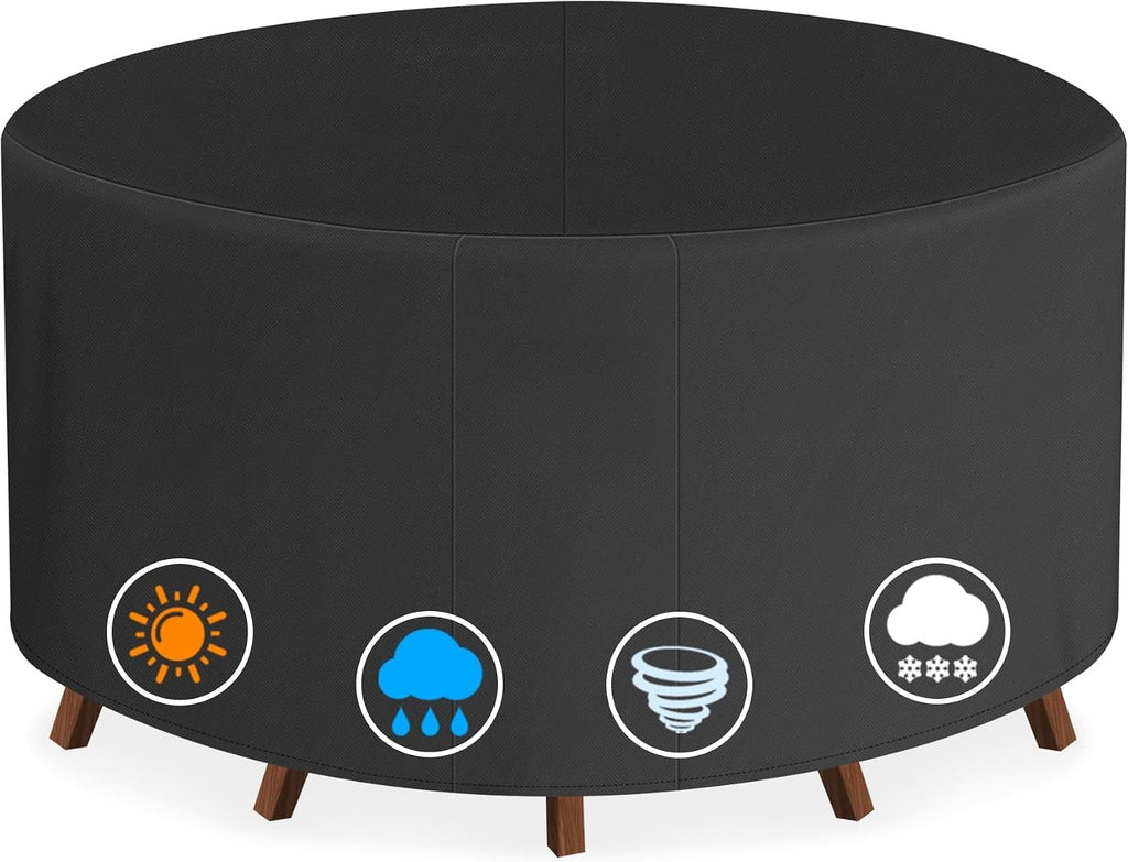 Waterproof Round Patio Furniture Table Cover