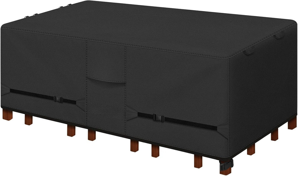 Waterproof Black Rectangular Patio Table Cover