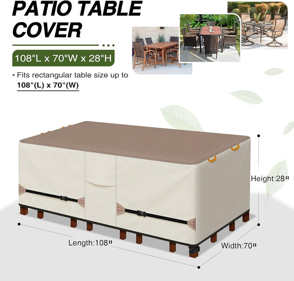 Waterproof Rectangular Patio Furniture Cover