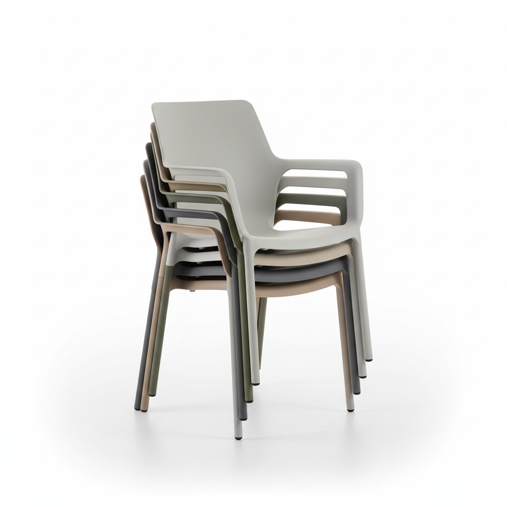 Stackable Plastic Outdoor Dining Chairs